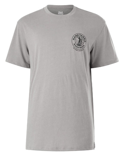 Grey coloured Hard Yakka Heritage Icon T-Shirt on white background 
