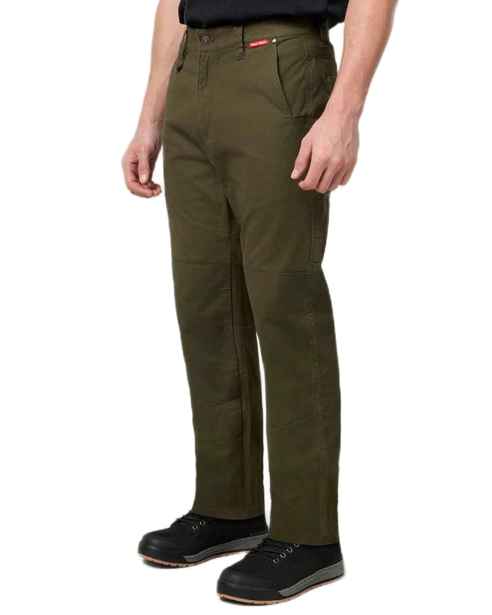 Forest coloured Hard Yakka Mens Heritage Carpenters Work Trousers on white background 