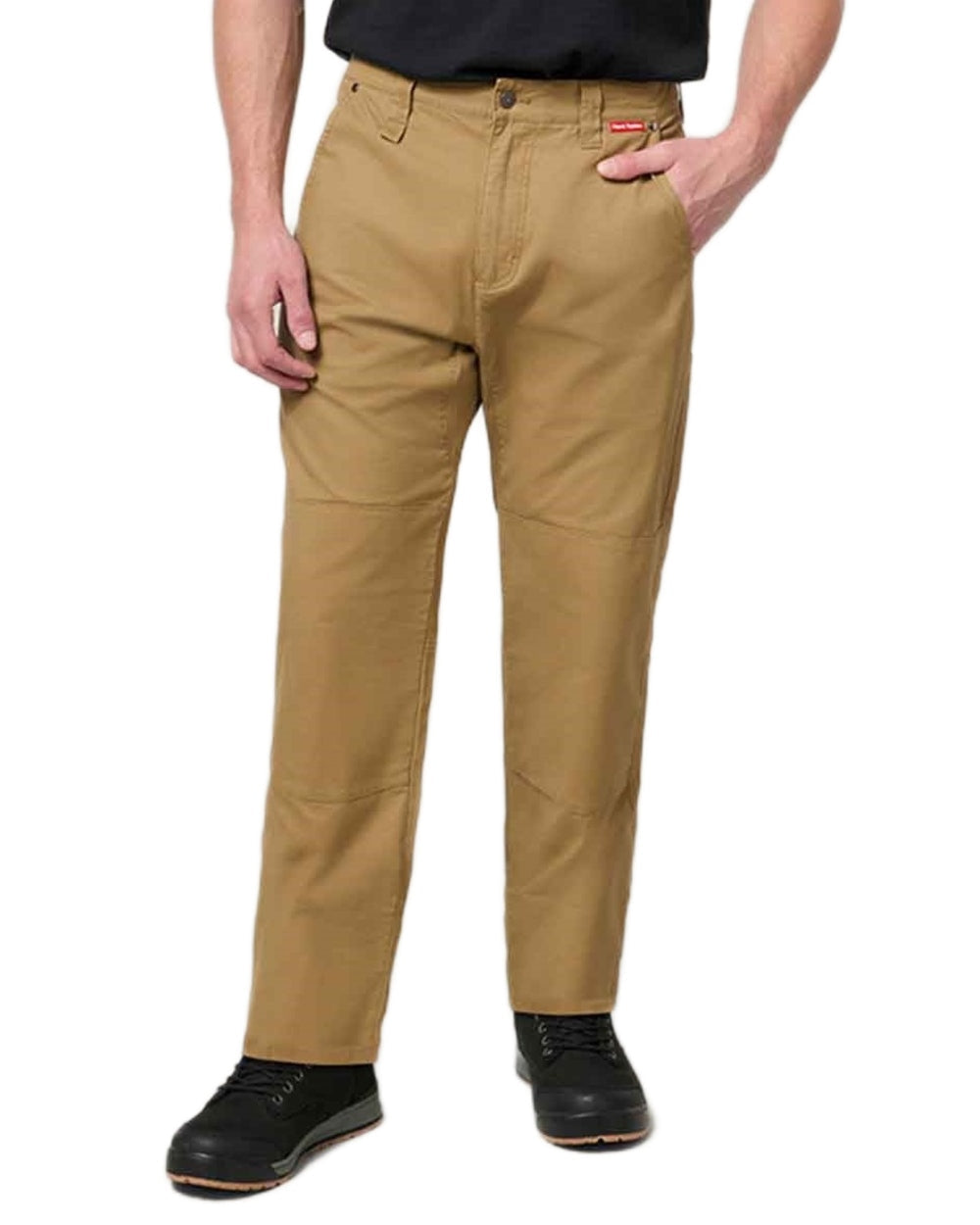 Whiskey coloured Hard Yakka Mens Heritage Carpenters Work Trousers on white background 