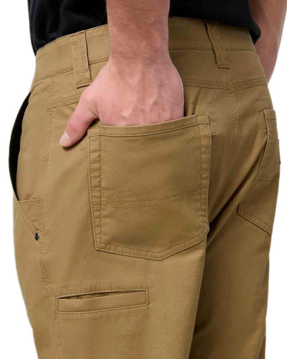 Whiskey coloured Hard Yakka Mens Heritage Carpenters Work Trousers on white background 