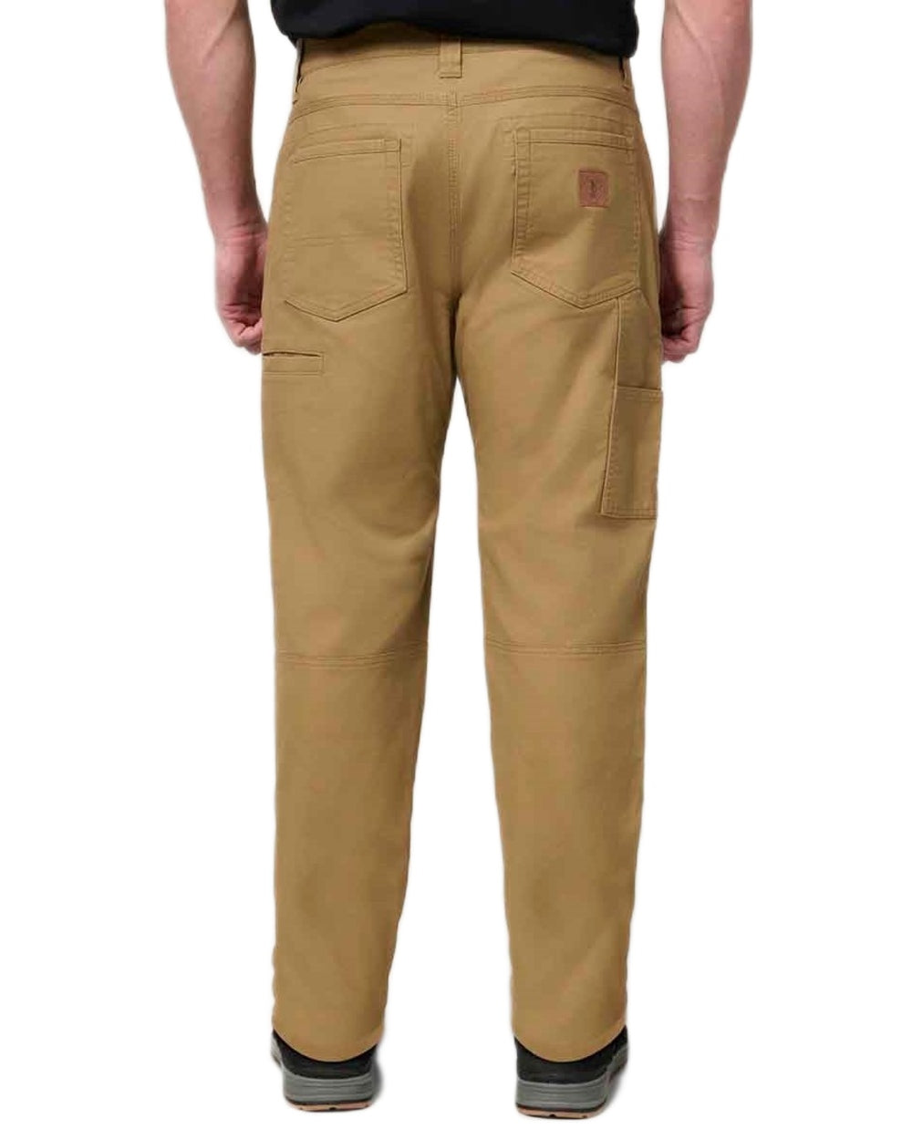 Whiskey coloured Hard Yakka Mens Heritage Carpenters Work Trousers on white background 