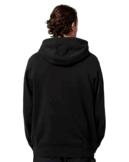 Black coloured Hard Yakka Mens Heritage Icon Hoodie on white background 