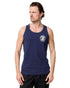 Navy coloured Hard Yakka Mens Heritage Icon Singlet on white background 