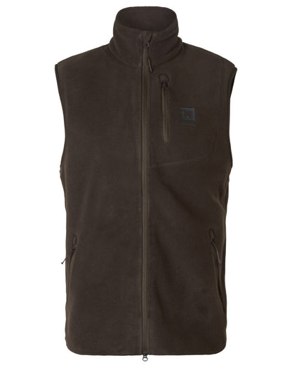 Shadow Brown Coloured Harkila Aspire Fleece Waistcoat on white background 