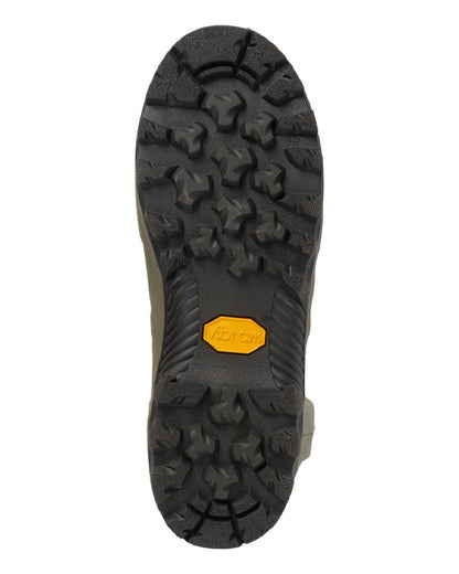 Dark Olive Coloured Harkila Forester Zip Rubber Boot on white background 