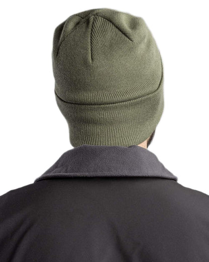 Army Green Coloured Helly Hansen Kensington Beanie on White background 