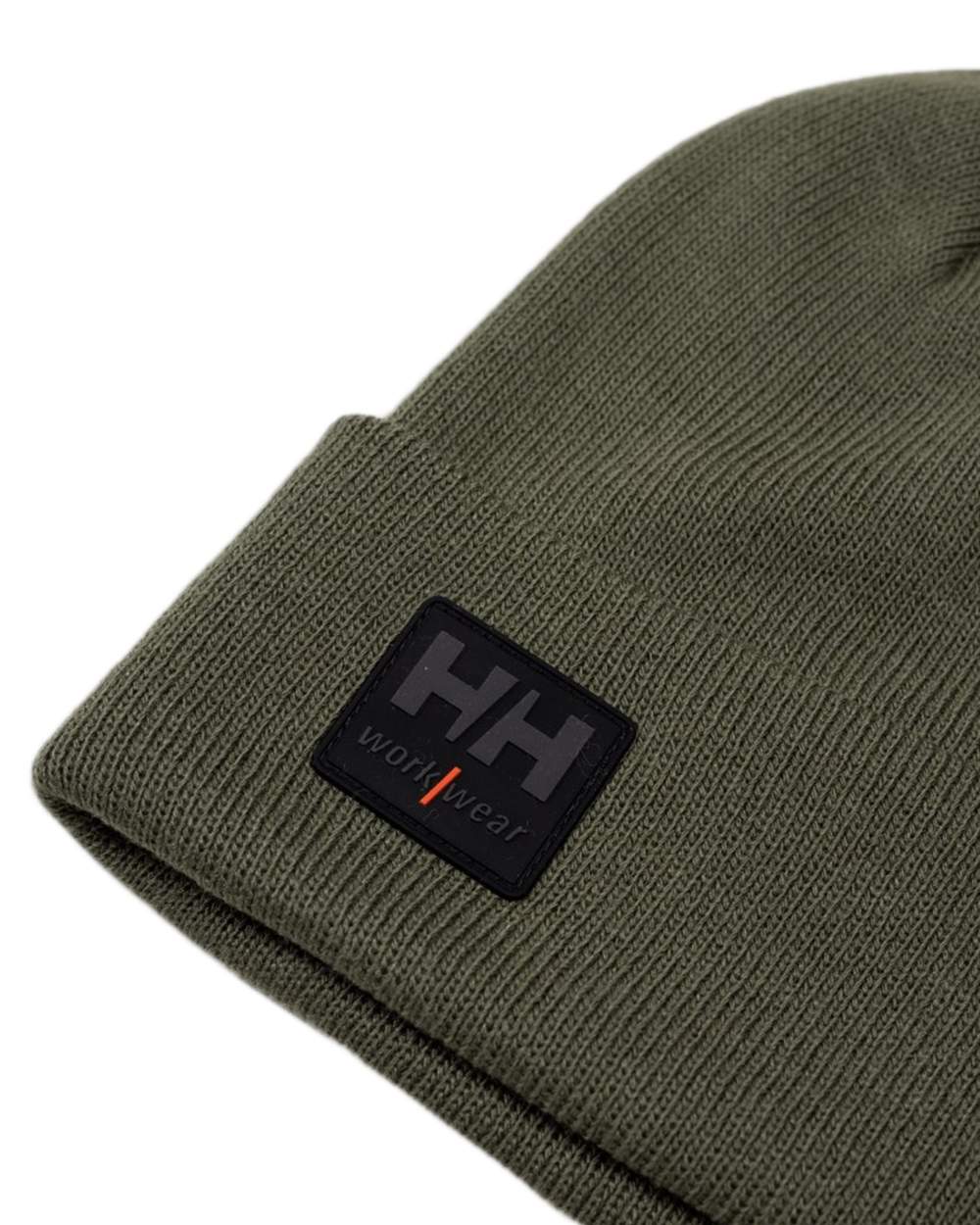 Army Green Coloured Helly Hansen Kensington Beanie on White background 