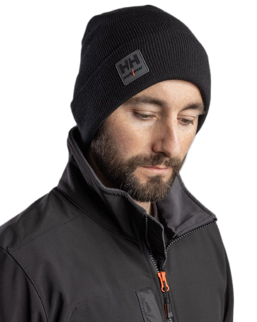 Black Coloured Helly Hansen Kensington Beanie on White background 