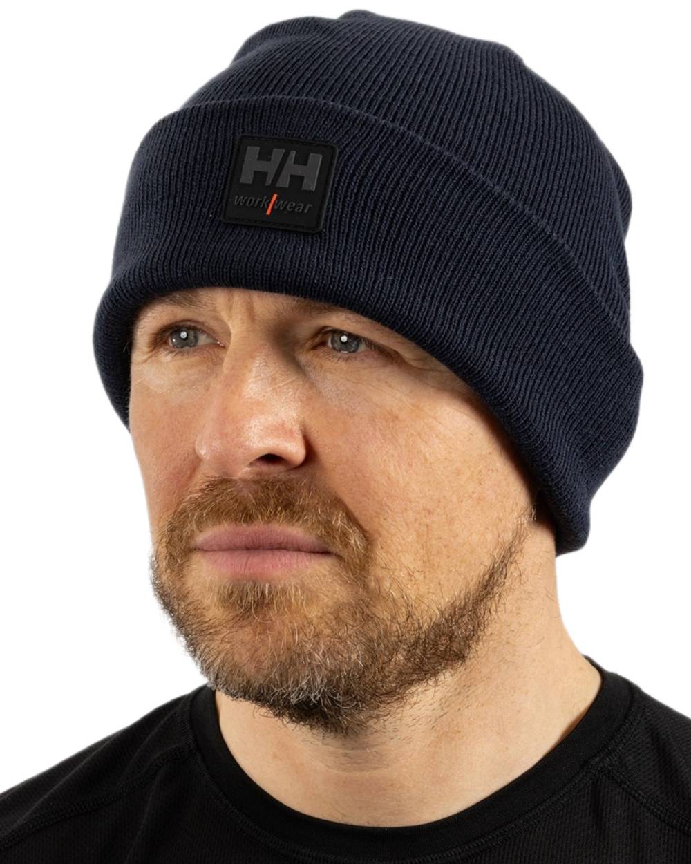 Navy Coloured Helly Hansen Kensington Beanie on White background 