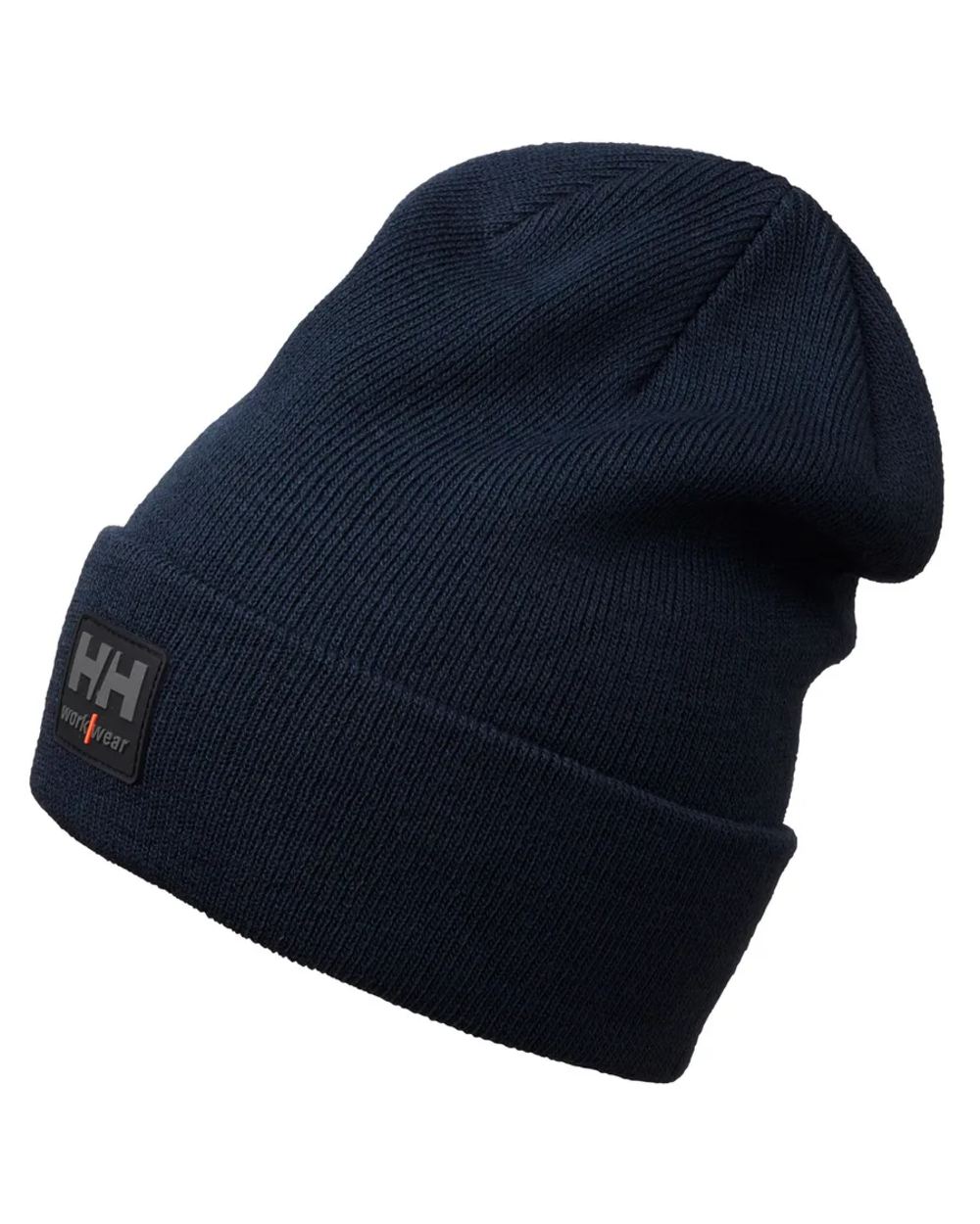 Navy Coloured Helly Hansen Kensington Beanie on White background 