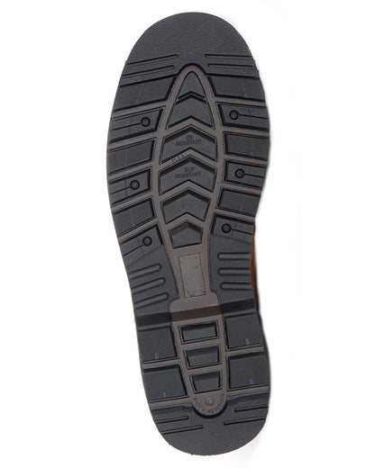 Waxy-Tan Coloured Hoggs of Fife Air-Shire Dealer Boots on white background 