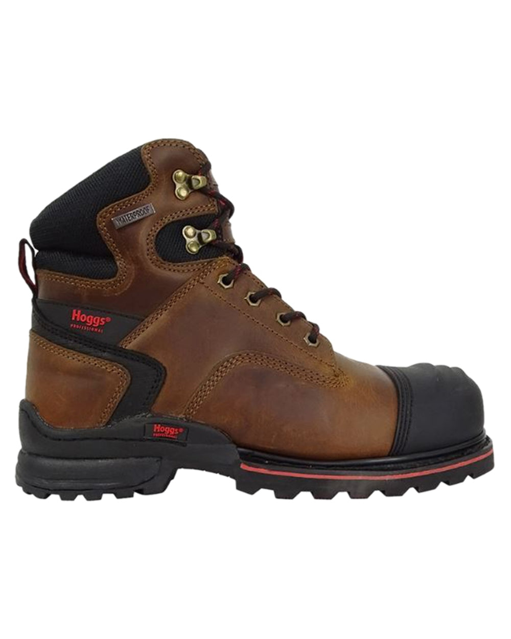 Crazy Horse Brown Coloured Hoggs of Fife Artemis Safety Lace-up Boots on white background