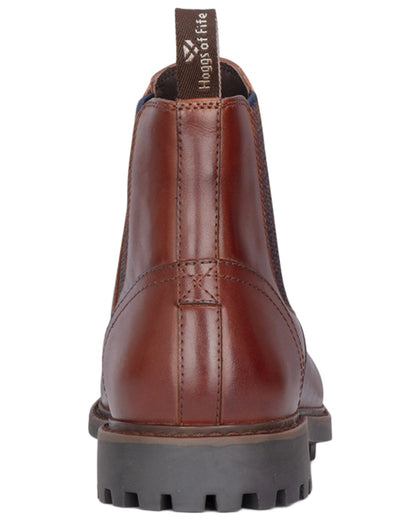 Whisky coloured Hoggs of Fife Banff Country Dealer Boots on white background 