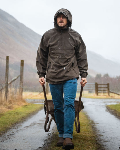 Stonewash Coloured Hoggs of Fife Clyde Comfort Denim Jeans on countryside background 