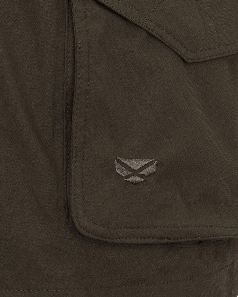 Fern Green coloured Hoggs of Fife Culloden Waterproof Field Jacket on white background 