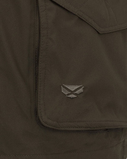 Fern Green coloured Hoggs of Fife Culloden Waterproof Field Jacket on white background 