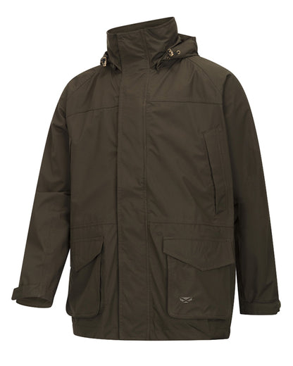 Fern Green coloured Hoggs of Fife Culloden Waterproof Field Jacket on white background 