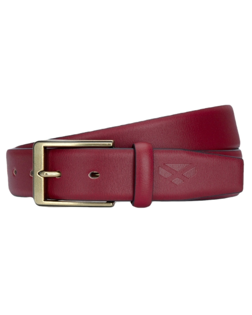 Tan Coloured Hoggs of Fife Feather Edge Leather 35mm Belt on white background