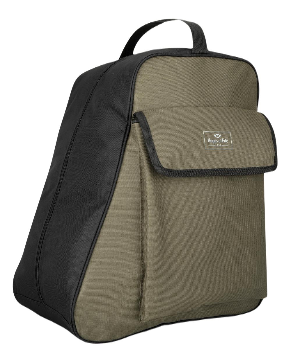 Green Black coloured Hoggs of Fife Field & Trek Boot Bag on white background