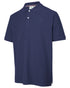 Navy Coloured Hoggs of Fife Largs Pique Polo Shirt on white background 