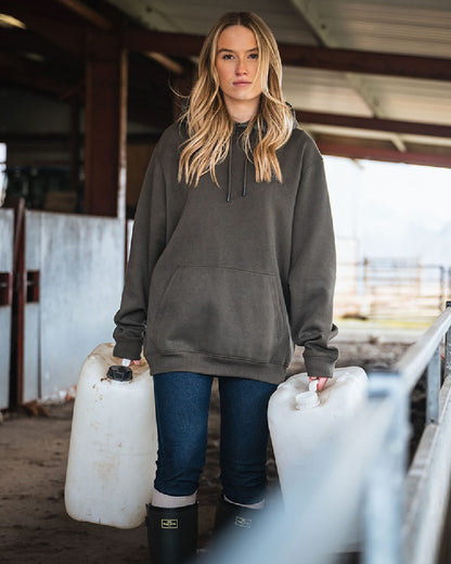 Forest Lovat coloured Hoggs of Fife Mens Hoodie on outdoor background 