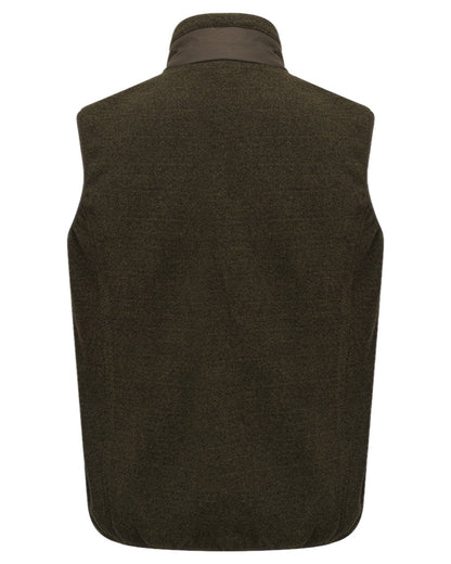 Dark Forest Marl Coloured Hoggs of Fife Mens Melville Hybrid Gilet on white background 