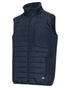 Midnight Navy Marl Coloured Hoggs of Fife Mens Melville Hybrid Gilet on white background 