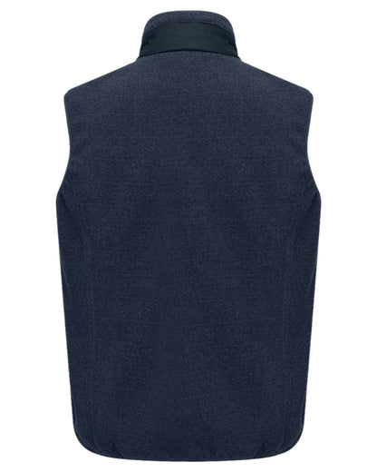 Midnight Navy Marl Coloured Hoggs of Fife Mens Melville Hybrid Gilet on white background 