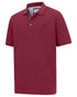 Burgundy Coloured Hoggs of Fife Mens Newton Pique Polo Shirt on white background 