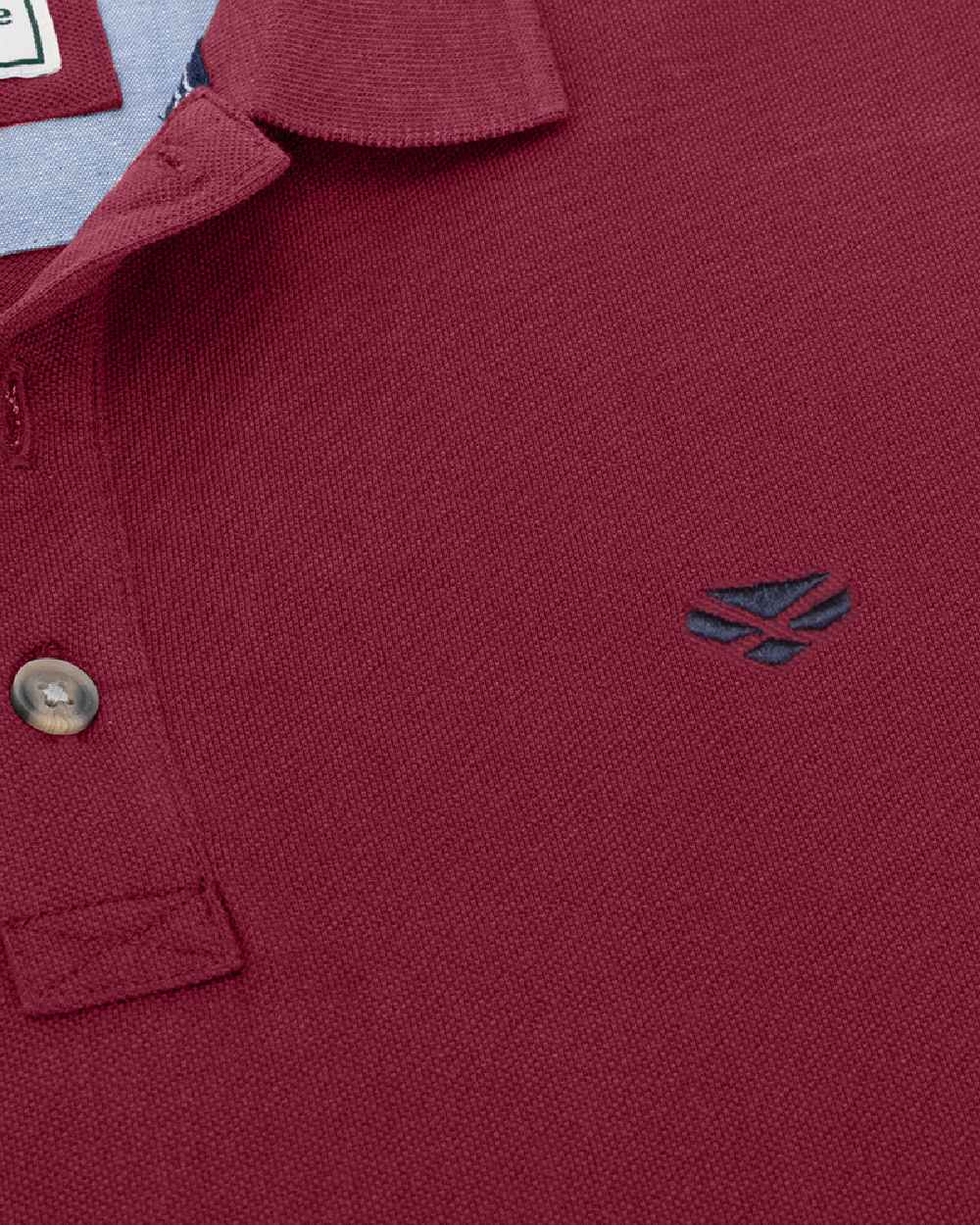 Burgundy Coloured Hoggs of Fife Mens Newton Pique Polo Shirt on white background 