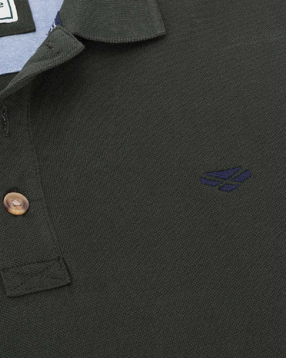 Forest Coloured Hoggs of Fife Mens Newton Pique Polo Shirt on white background 