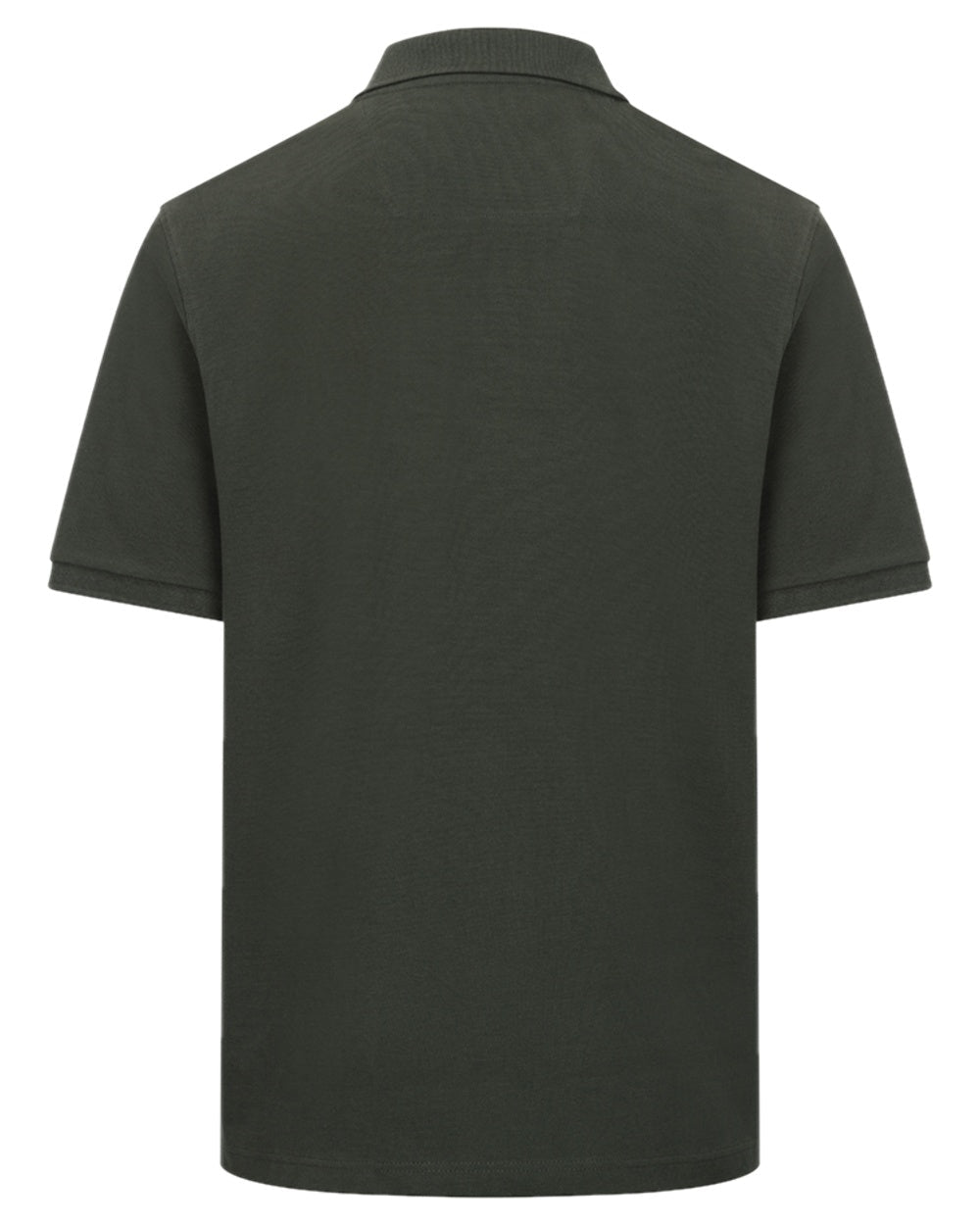 Forest Coloured Hoggs of Fife Mens Newton Pique Polo Shirt on white background 