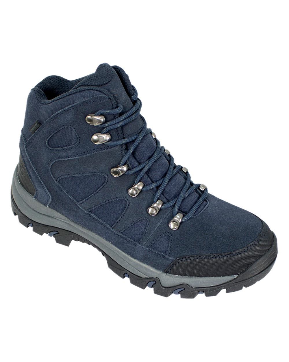 Navy Coloured Hoggs of Fife Nevis Waterproof Hiking Boots on white background 