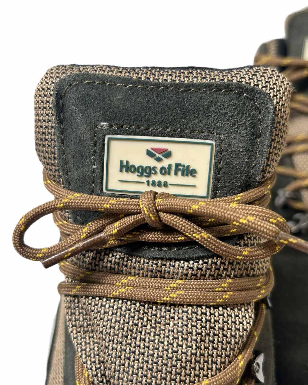 Fern Green Coloured Hoggs of Fife Rambler Waterproof Hiking Boots on white background 