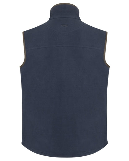 Navy Coloured Hoggs of Fife Woodhall Fleece Gilet on white background 