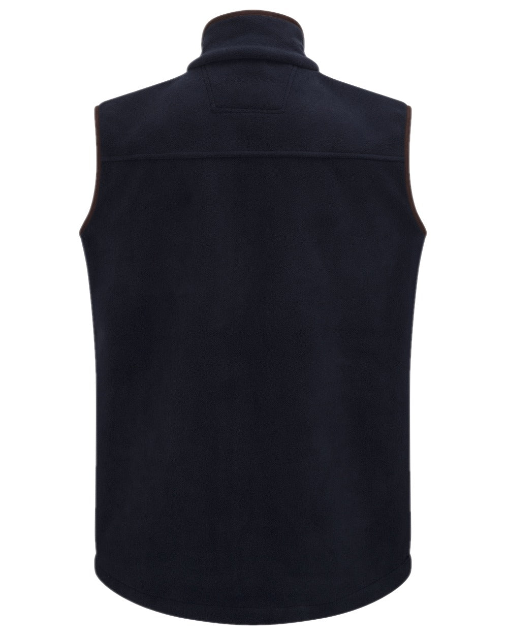 Navy Coloured Hoggs of Fife Woodhall Fleece Gilet on white background 