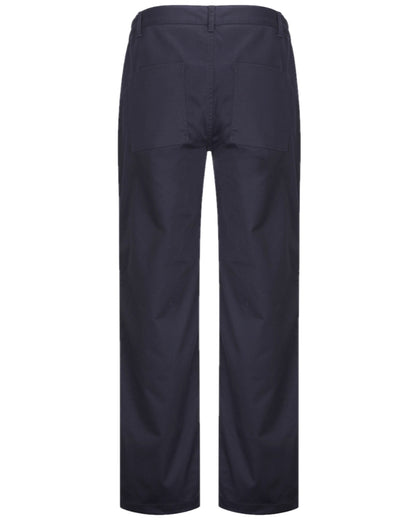 Navy Coloured Hoggs of Fife WorkHogg Ladies Stretch Trousers on white background 