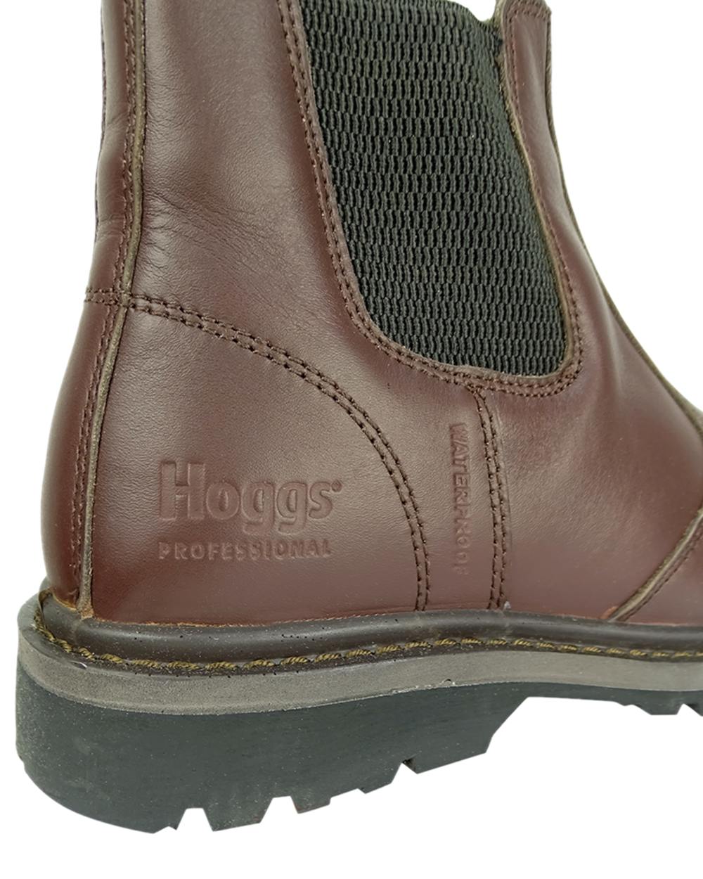 Crazy Horse Brown Coloured Hoggs of Fife Zeus Safety Dealer Boots on white background 