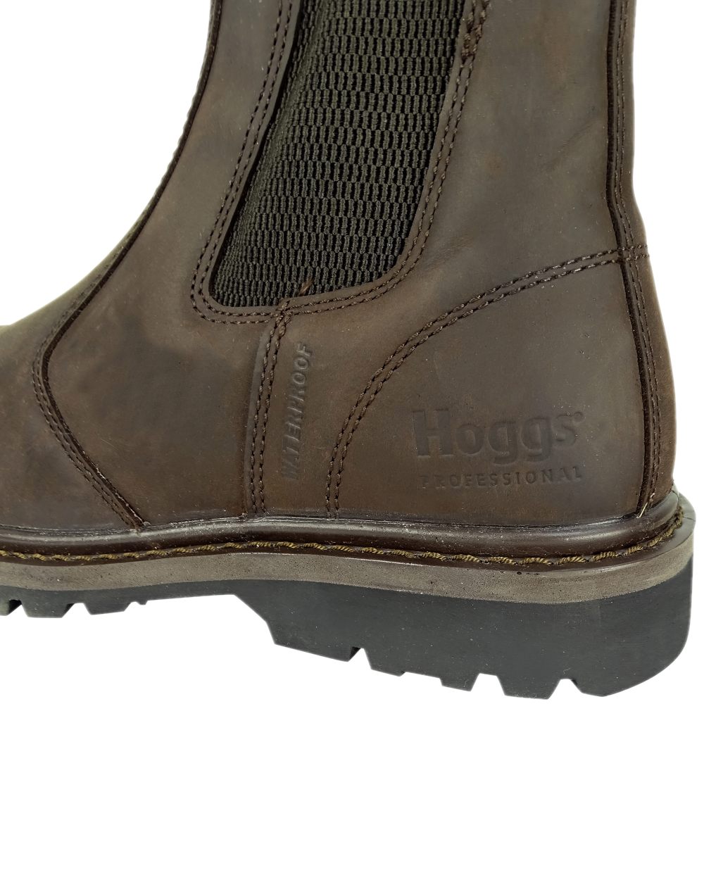 Crazy Horse Brown Coloured Hoggs of Fife Zeus Safety Dealer Boots on white background 