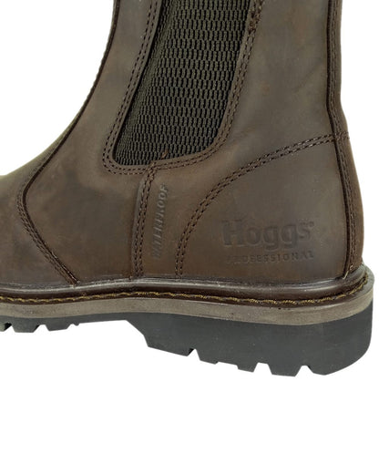 Crazy Horse Brown Coloured Hoggs of Fife Zeus Safety Dealer Boots on white background 