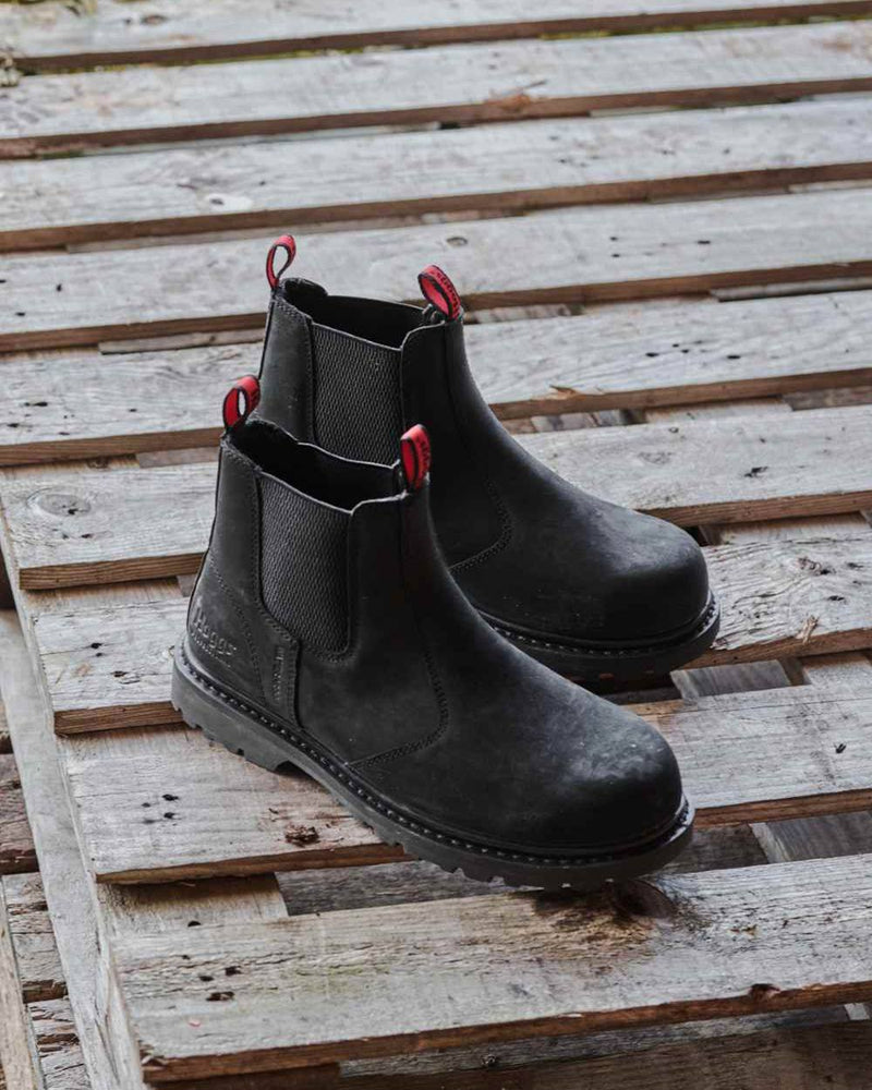 Hoggs of Fife Zeus Safety Dealer Boots in Crazy Horse Black 