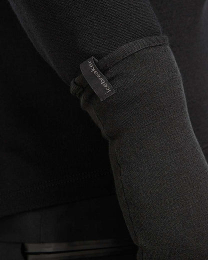 Black Coloured Icebreaker 260 Tech Glove Liners on white background 