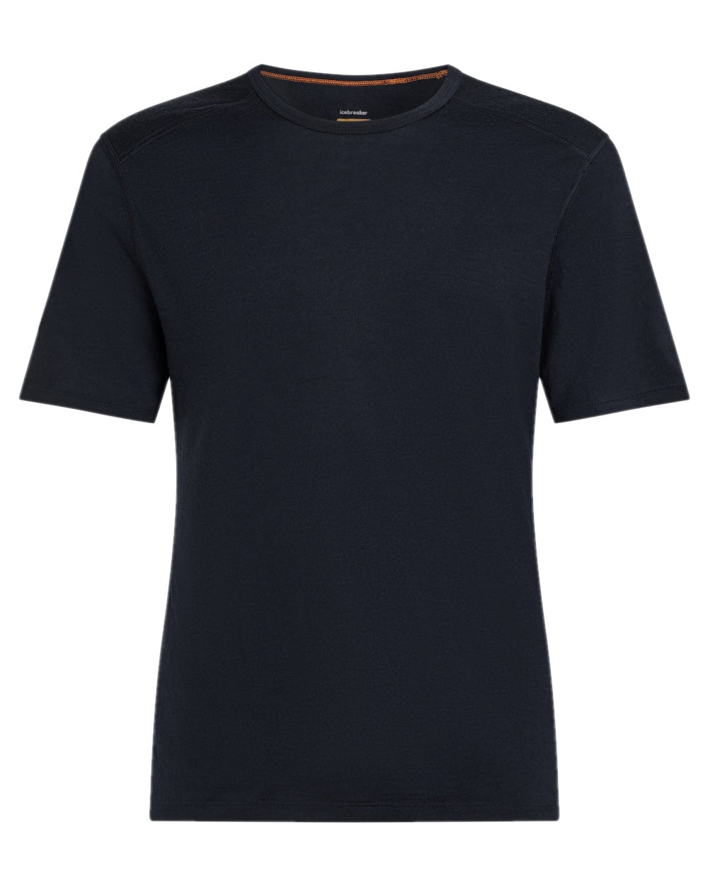 Midnight Navy Coloured Icebreaker Mens Merino 200 Oasis Crew Short Sleeve Thermal Top on white background 