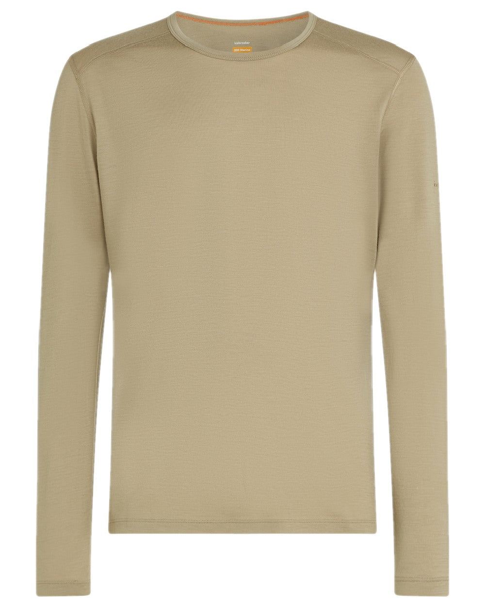 Flagstone Coloured Icebreaker Mens Merino 200 Oasis Crew Thermal Top on white background 