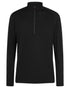 Black Coloured Icebreaker Mens Merino 200 Oasis Half Zip Thermal Top on white background 