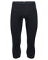 Black coloured Icebreaker Mens Merino 200 Oasis Mid Calf Thermal Leggings on white background 