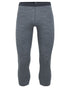 Gritstone Heather coloured Icebreaker Mens Merino 200 Oasis Mid Calf Thermal Leggings on white background 