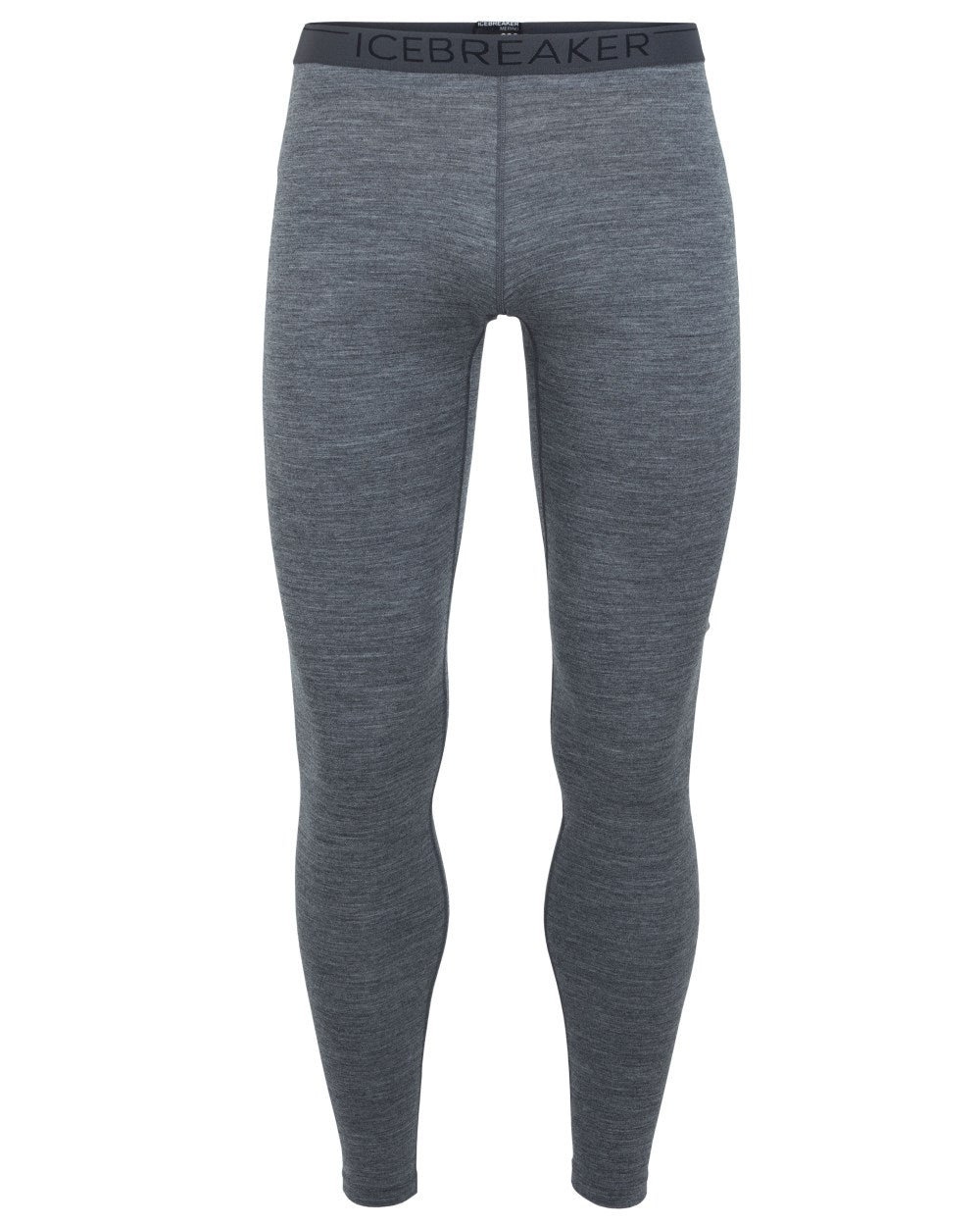 Gritstone Heather Coloured Icebreaker Mens Merino 200 Oasis Thermal Leggings on white background 