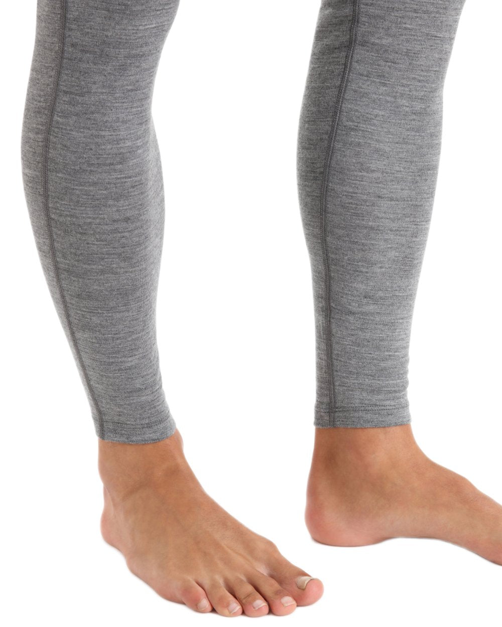 Gritstone Heather Coloured Icebreaker Mens Merino 200 Oasis Thermal Leggings on white background 