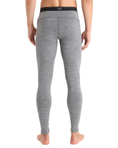 Gritstone Heather Coloured Icebreaker Mens Merino 200 Oasis Thermal Leggings on white background 